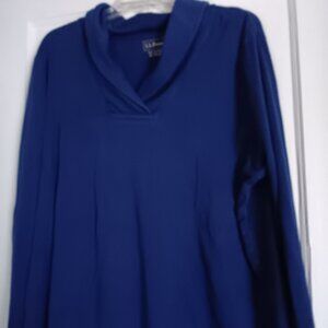 L. L. Bean Blue Long Sleeve Women's Top Size 2xl